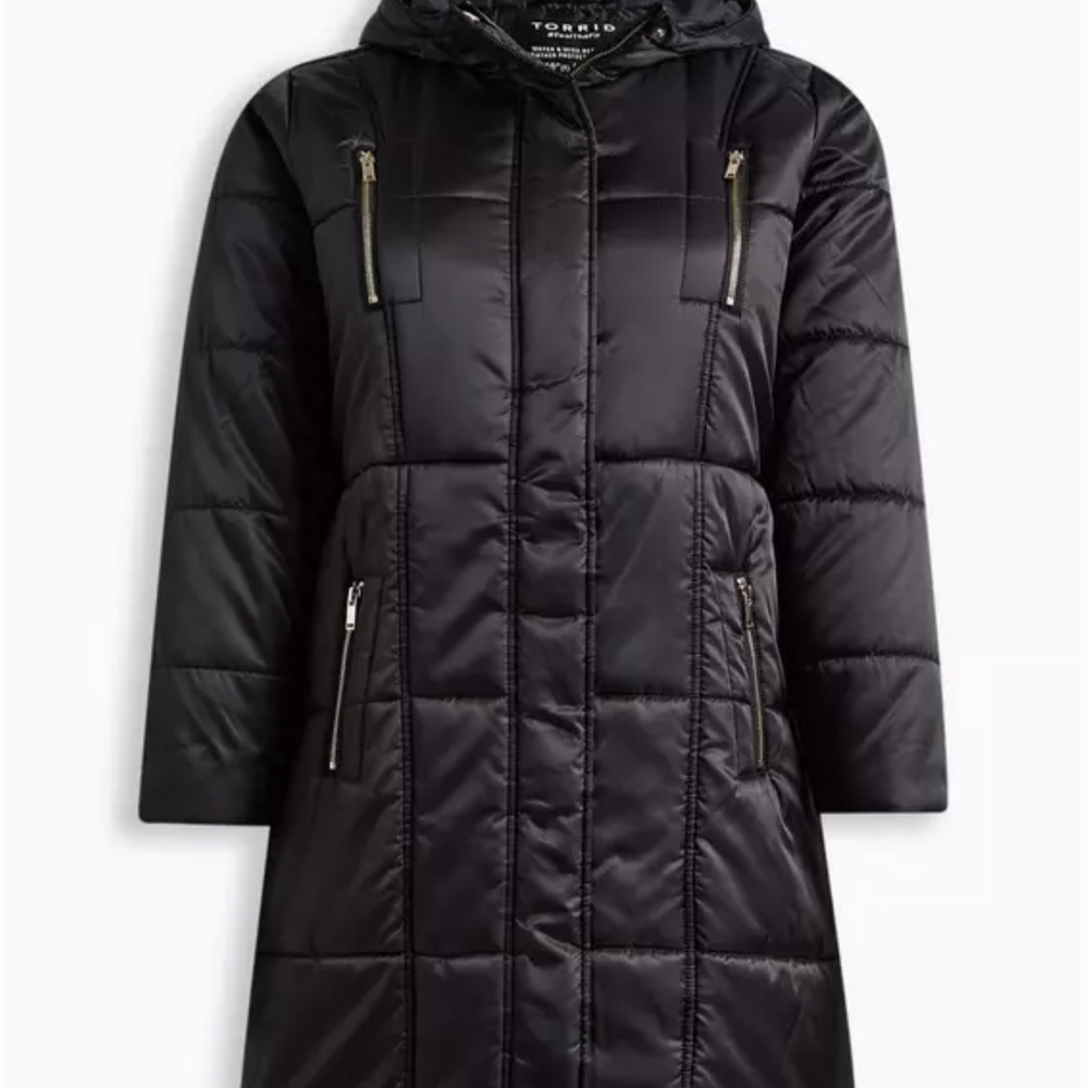 Torrid Nylon Zip Front Puffer Jacket Size 2X